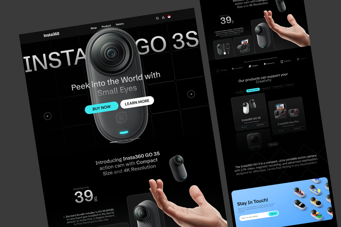 Download Insta360 - Ecommerce Product Figma Design