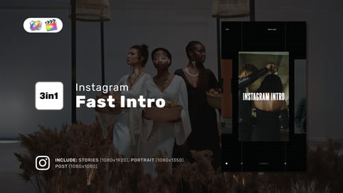 Download Instagram Fast Intro Reel for FCPX Apple Motion Template