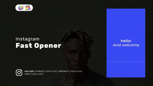 Download Instagram Fast Opener for Apple Motion and FCPX Apple Motion Template