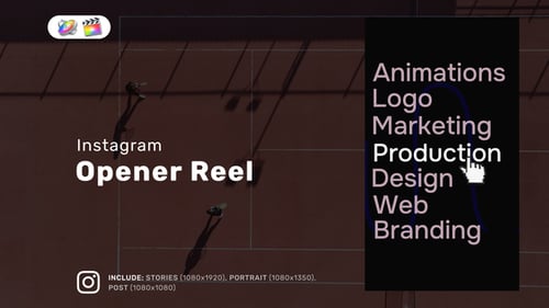 Download Instagram Opener Vertical Reel for FCPX Apple Motion Template