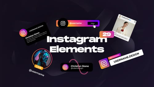 Download Instagram Social Media Elements After Effect Template