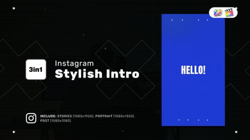 Download Instagram Stylish Intro for Apple Motion and FCPX Apple Motion Template