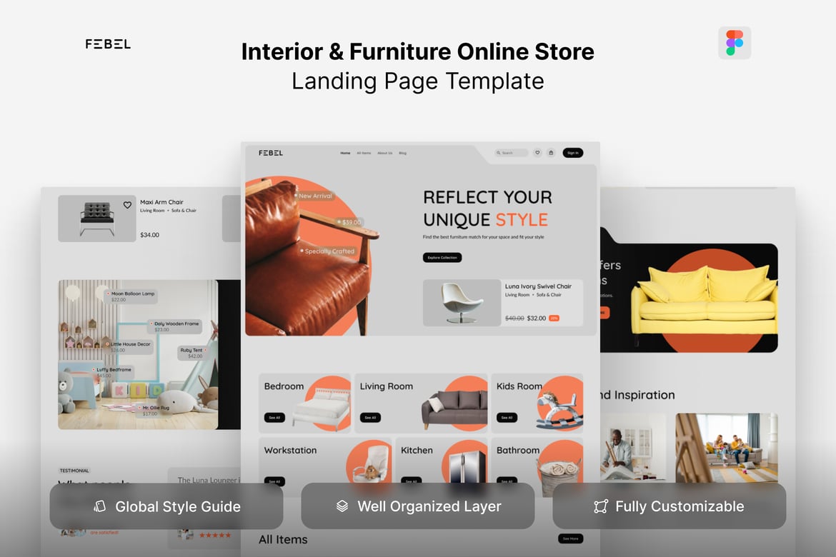 Download Interior and Furniture Store Website Design Figma Design