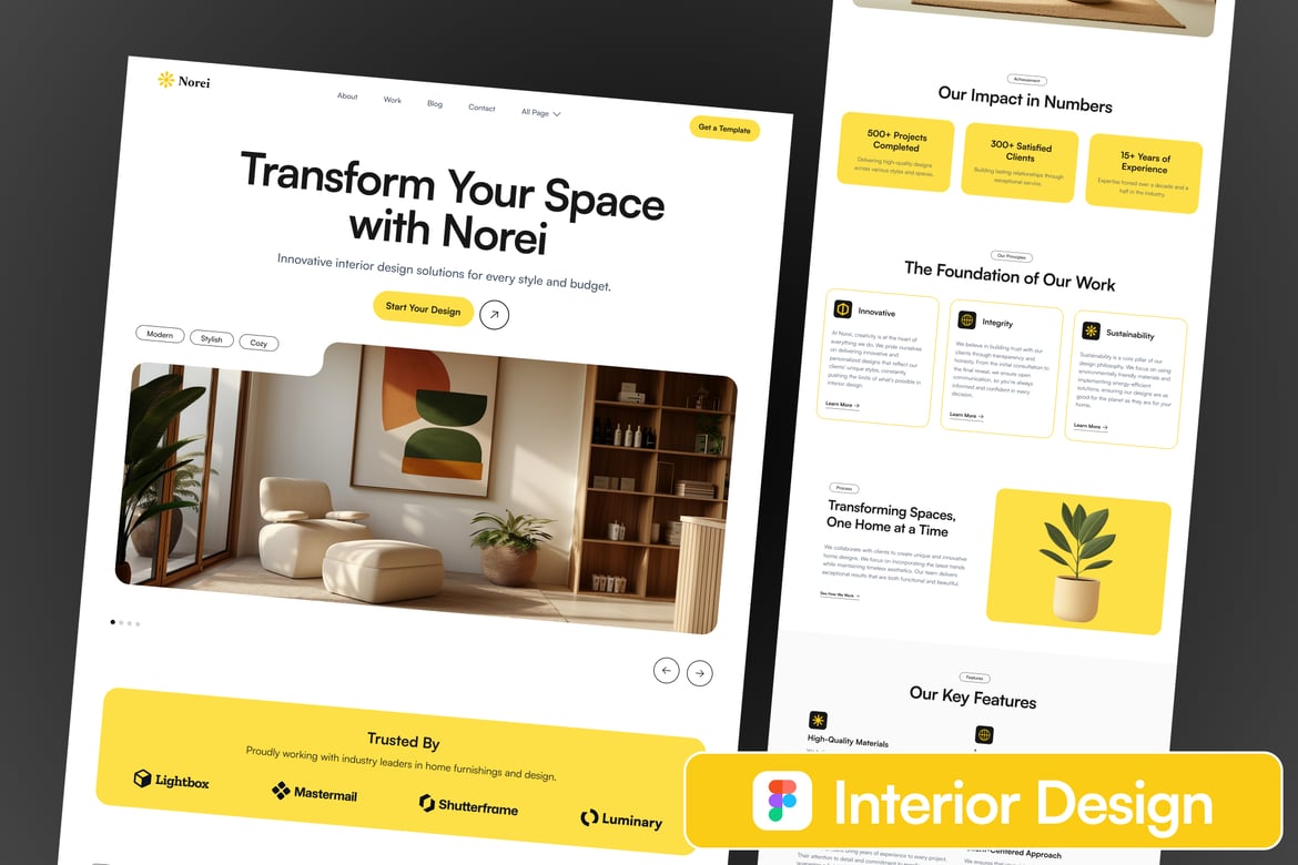 Download Interior Design - Landing Page Website Figma Design