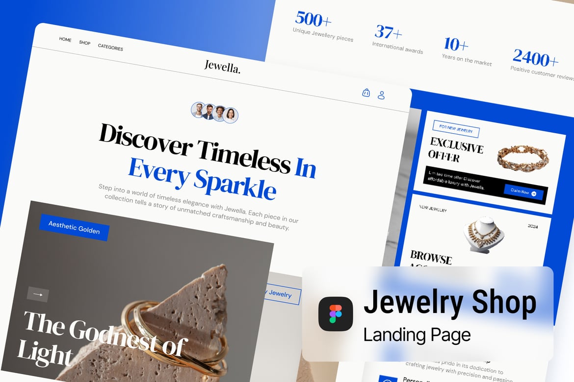 Download Jewelry Shop Landing Page Figma Design