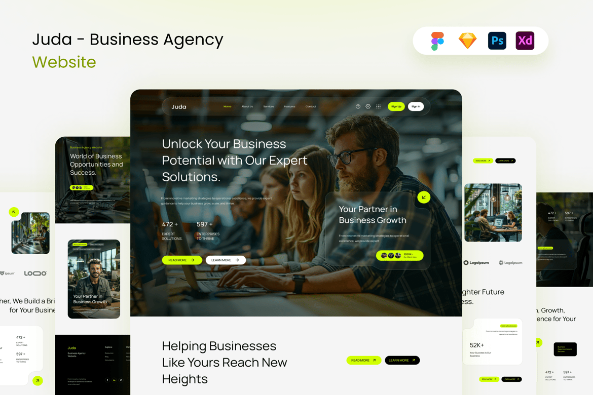 Download Juda - Business Agency Website Figma Design