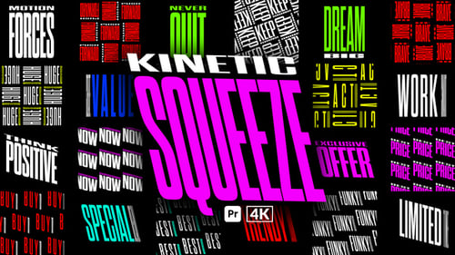 Download Kinetic Squeeze Titles for Premiere Pro Premiere Pro Template