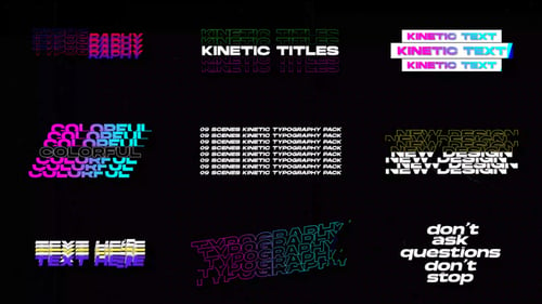 Download Kinetic Titles +RGB | FCPX & Apple Motion Apple Motion Template