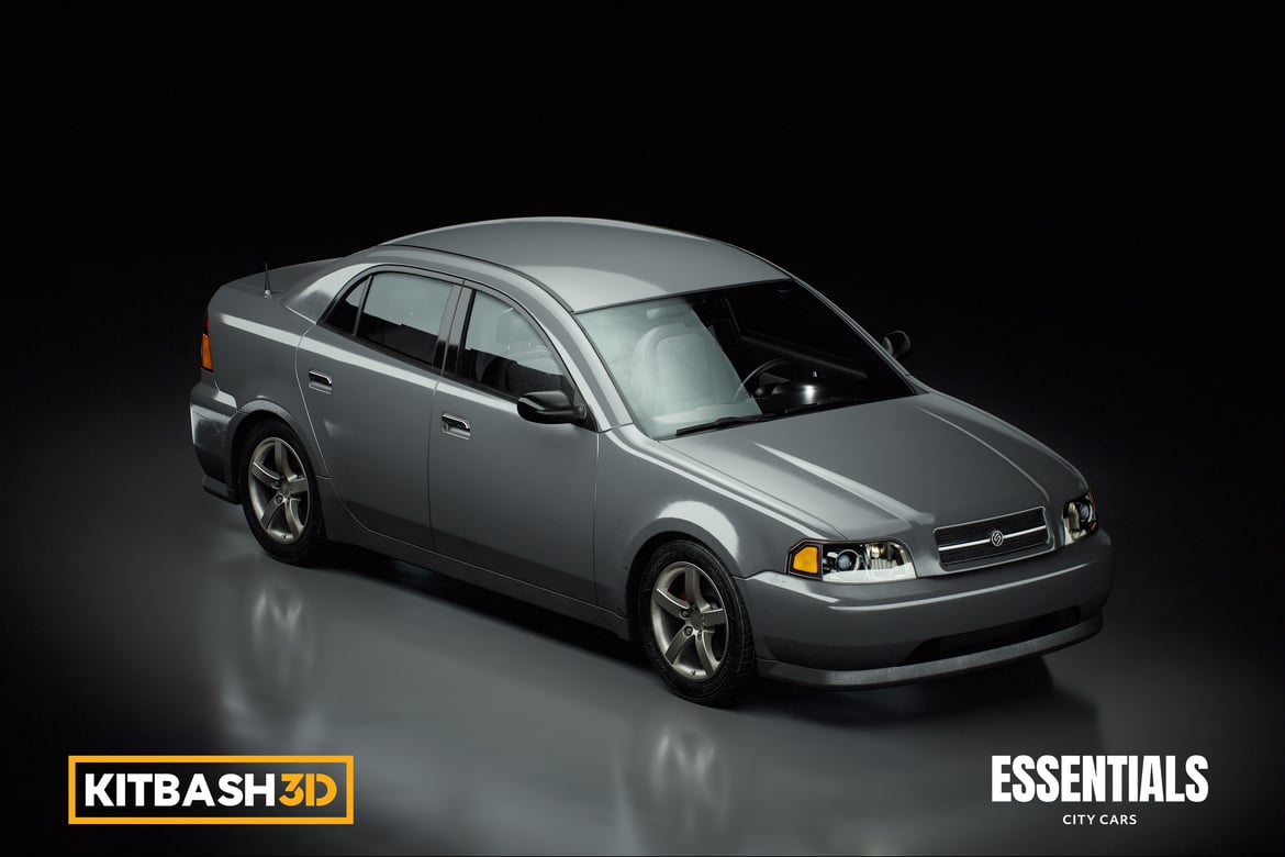 Download Kitbash: City Cars - Sedan 3D Model