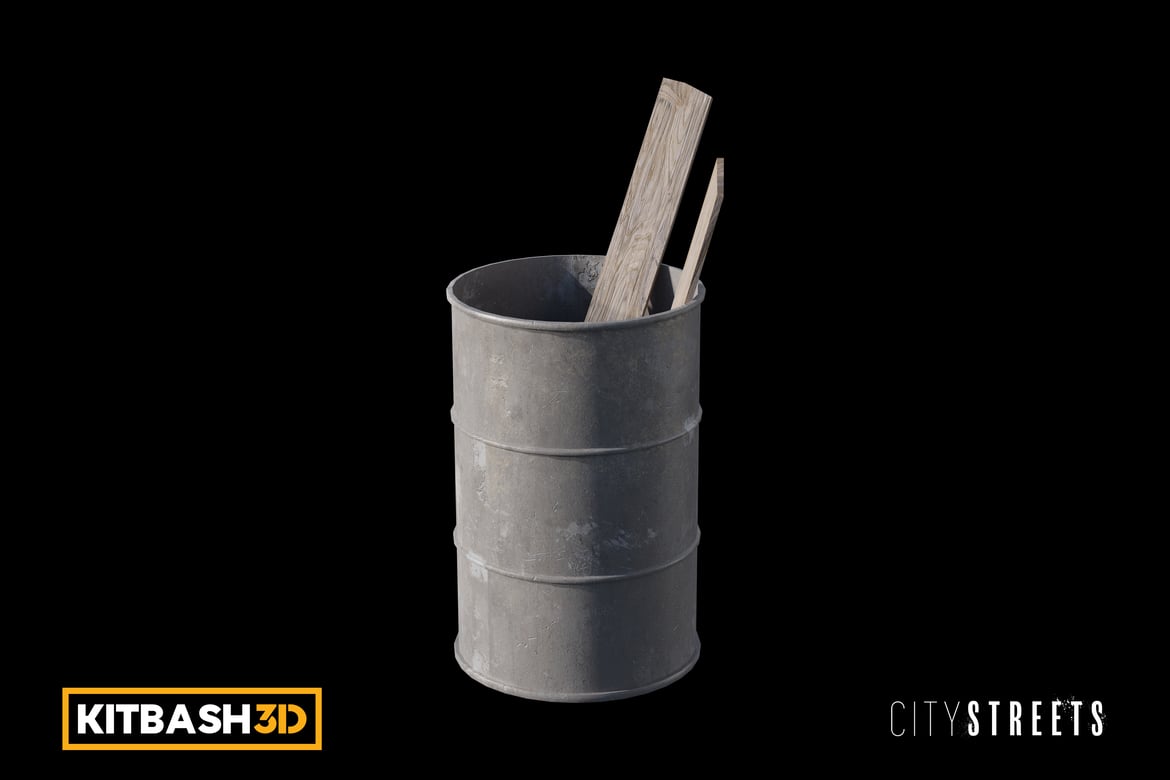 Download Kitbash: City Streets - Barrel A 3D Model