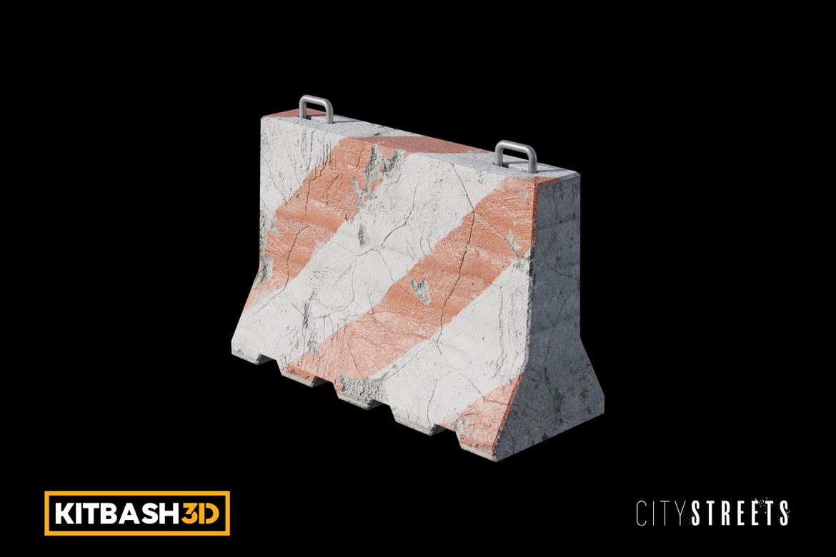 Download Kitbash: City Streets - Barrier B 3D Model