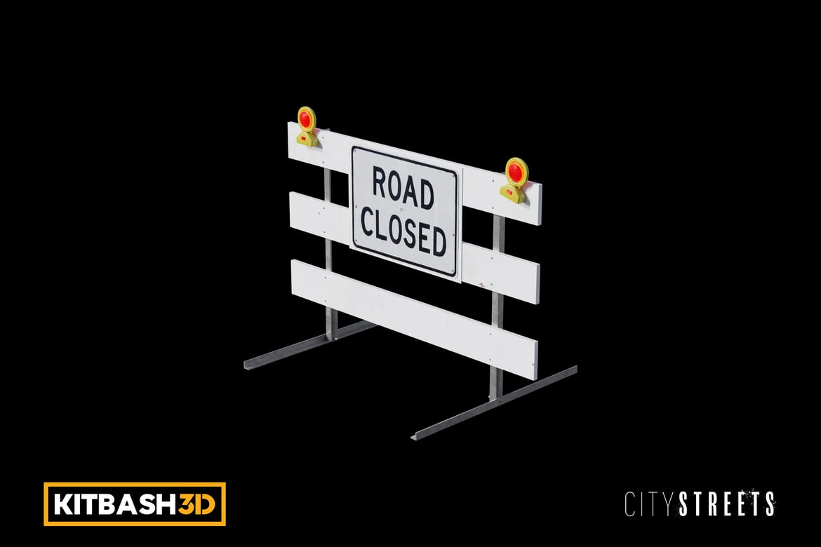 Download Kitbash: City Streets - Barrier C 3D Model