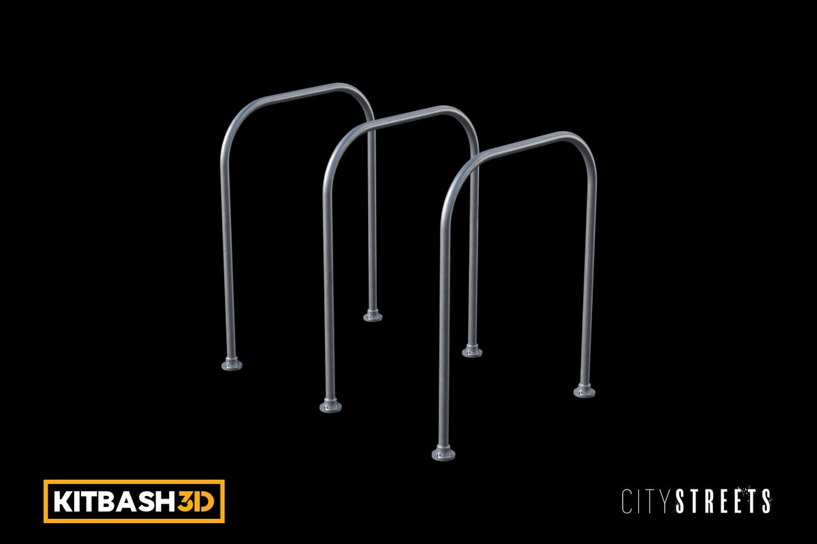 Download Kitbash: City Streets - Bike Rack 3D Model