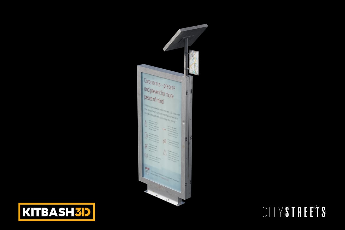 Download Kitbash: City Streets - Billboard A 3D Model