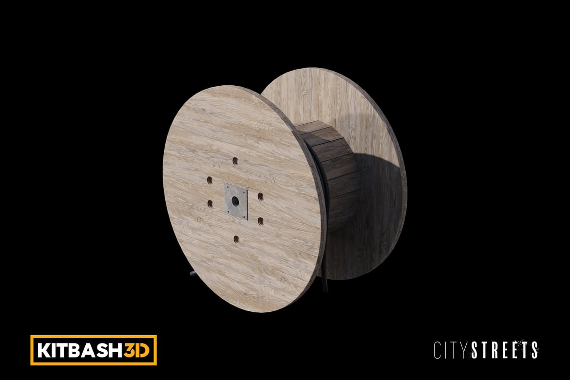 Download Kitbash: City Streets - Cable Spool A 3D Model