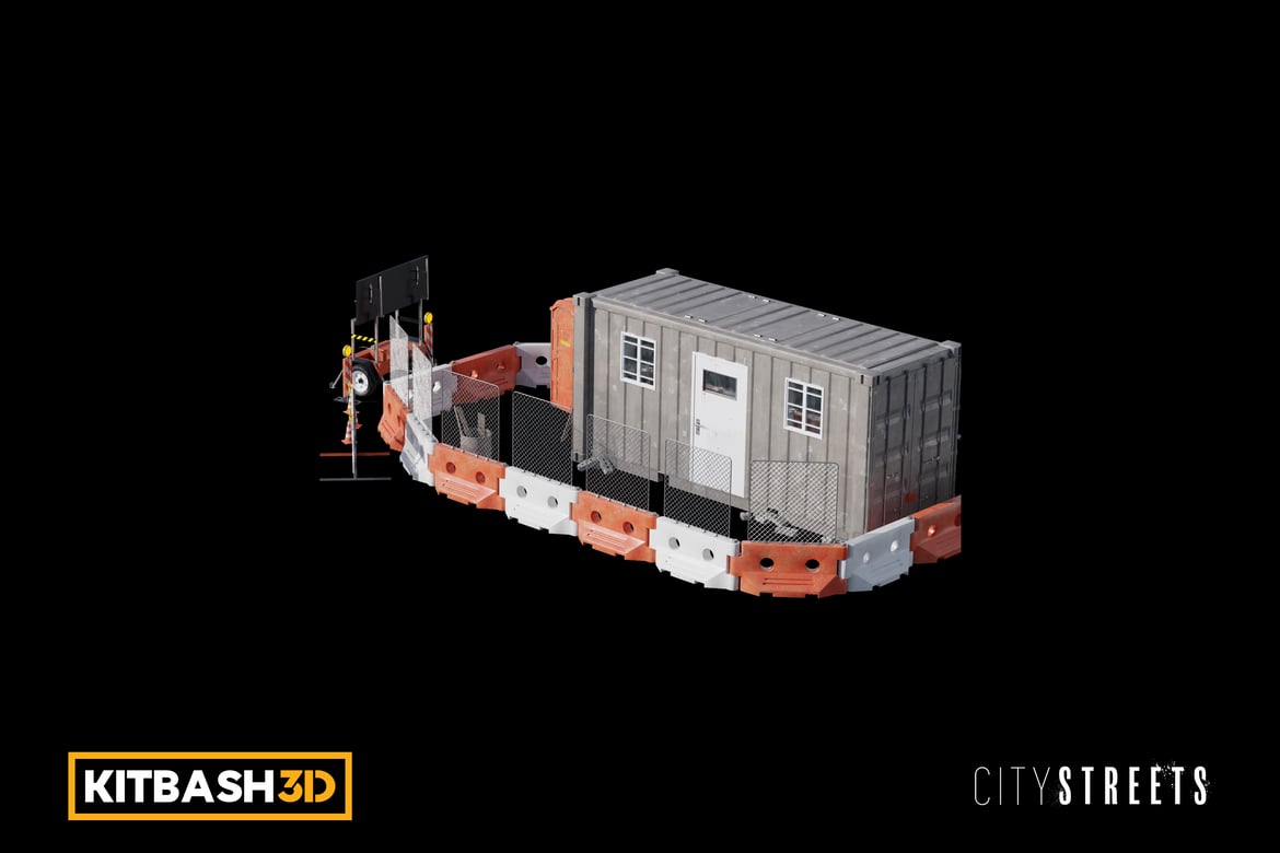 Download Kitbash: City Streets - Construction Trailer A 3D Model