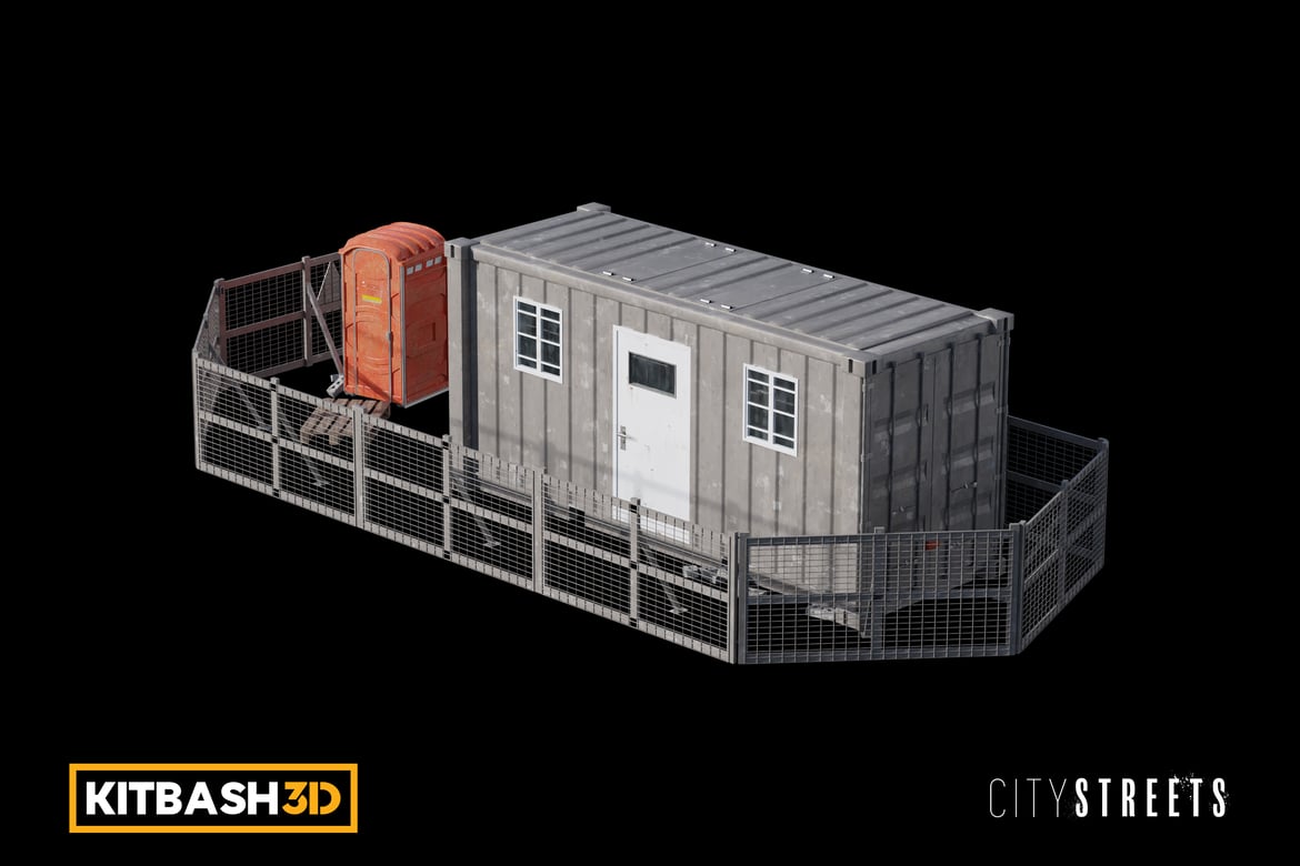 Download Kitbash: City Streets - Construction Trailer B 3D Model