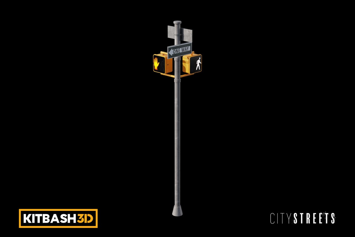 Download Kitbash: City Streets - Crossing Signal 3D Model