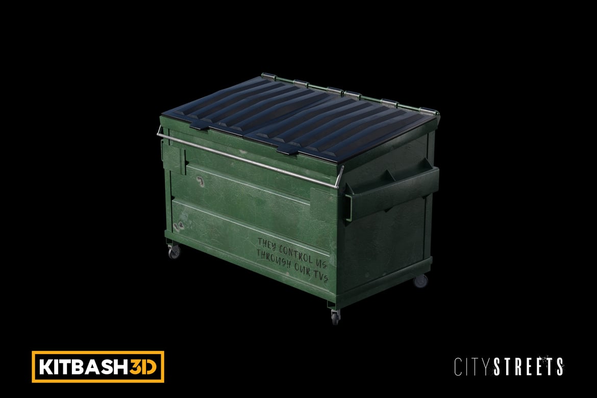 Download Kitbash: City Streets - Dumpster A 3D Model