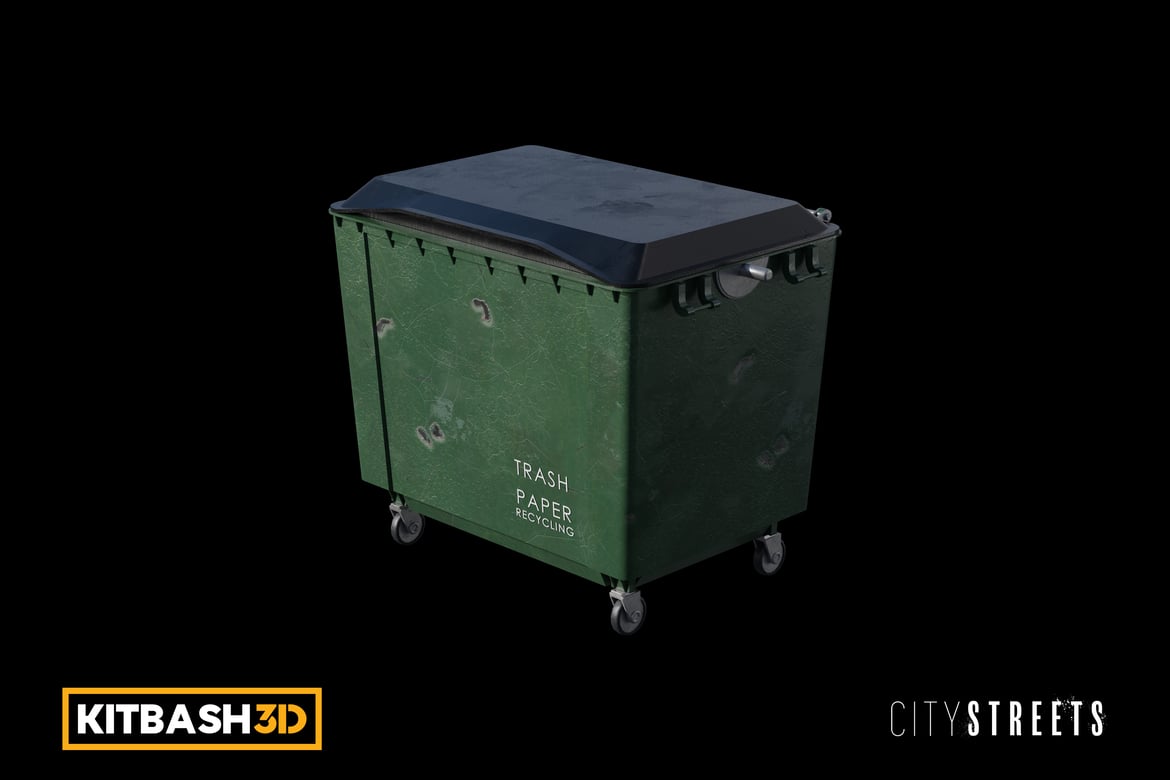 Download Kitbash: City Streets - Dumpster B 3D Model