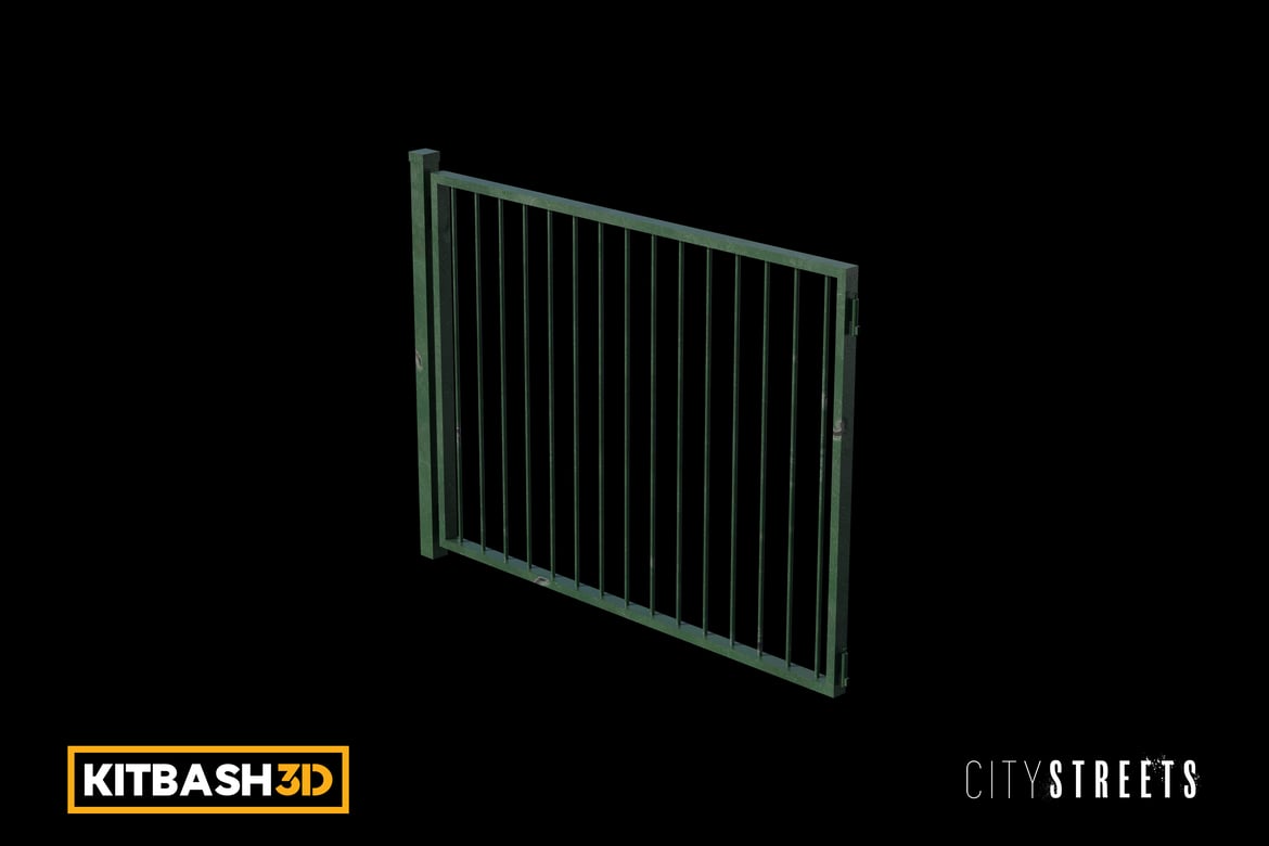 Download Kitbash: City Streets - Fence B 3D Model