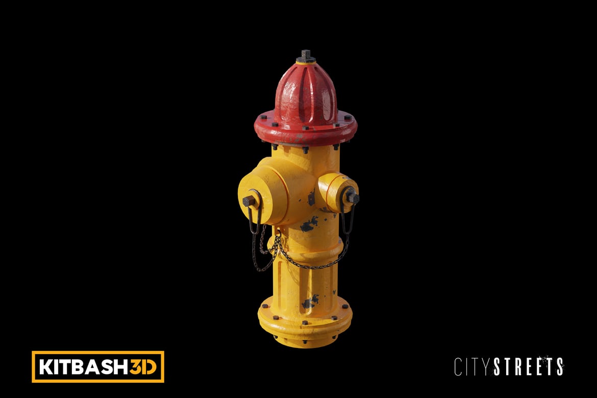 Download Kitbash: City Streets - Fire Hydrant A 3D Model