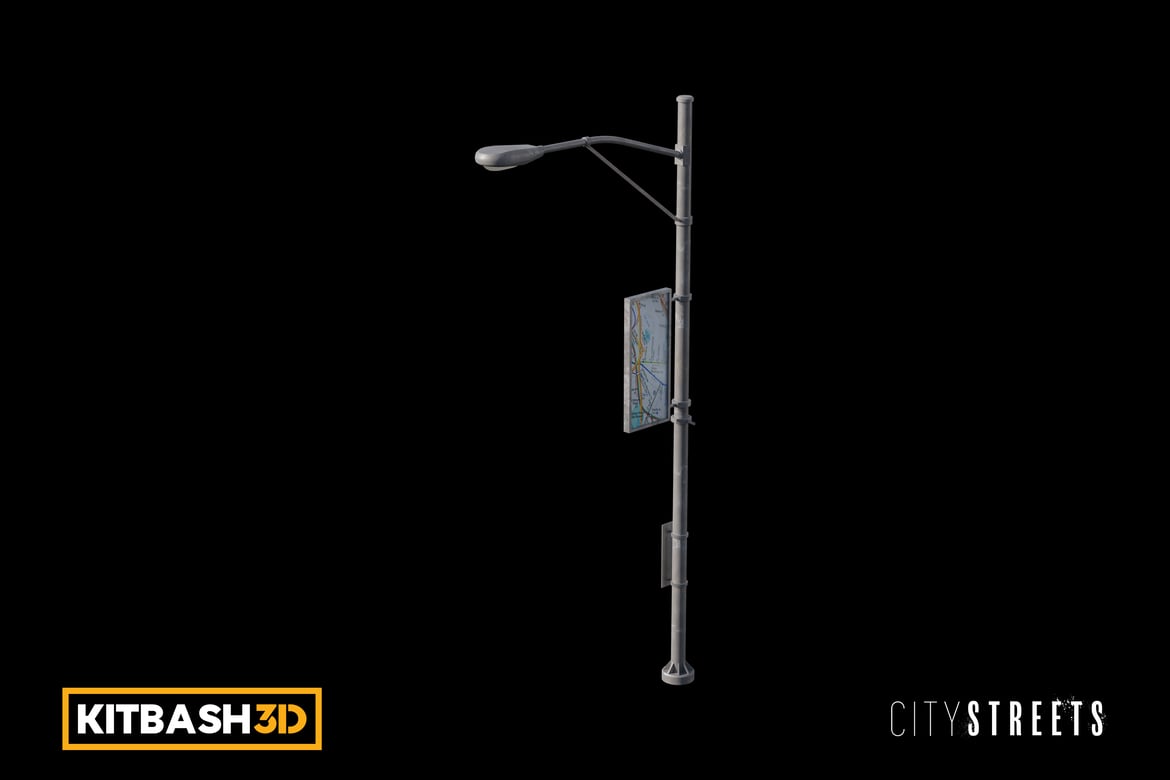 Download Kitbash: City Streets - Lamp D 3D Model