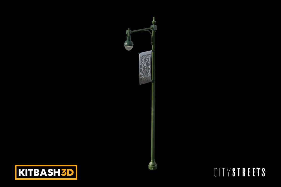 Download Kitbash: City Streets - Lamp F 3D Model