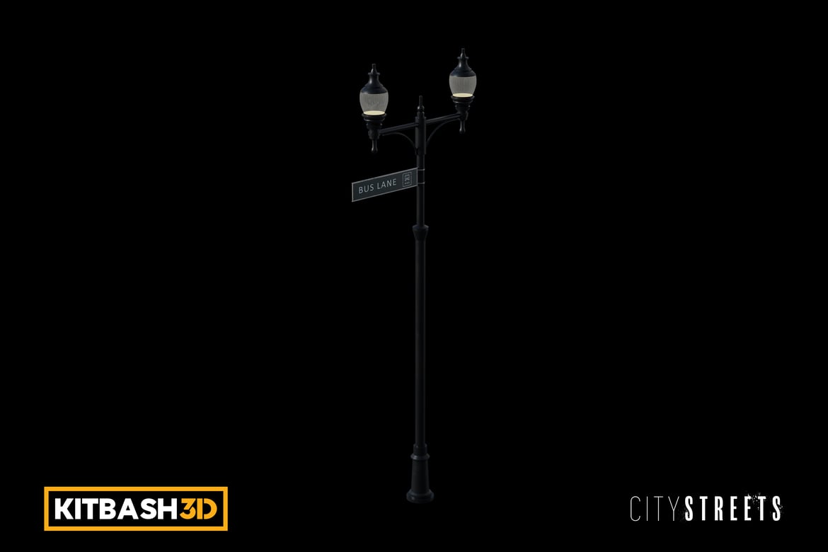 Download Kitbash: City Streets - Lamp I 3D Model