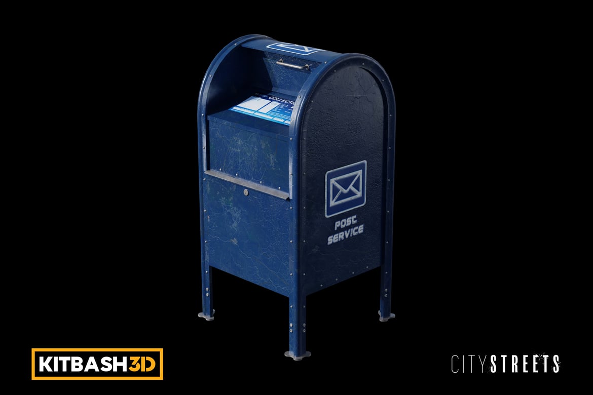 Download Kitbash: City Streets - Mailbox A 3D Model