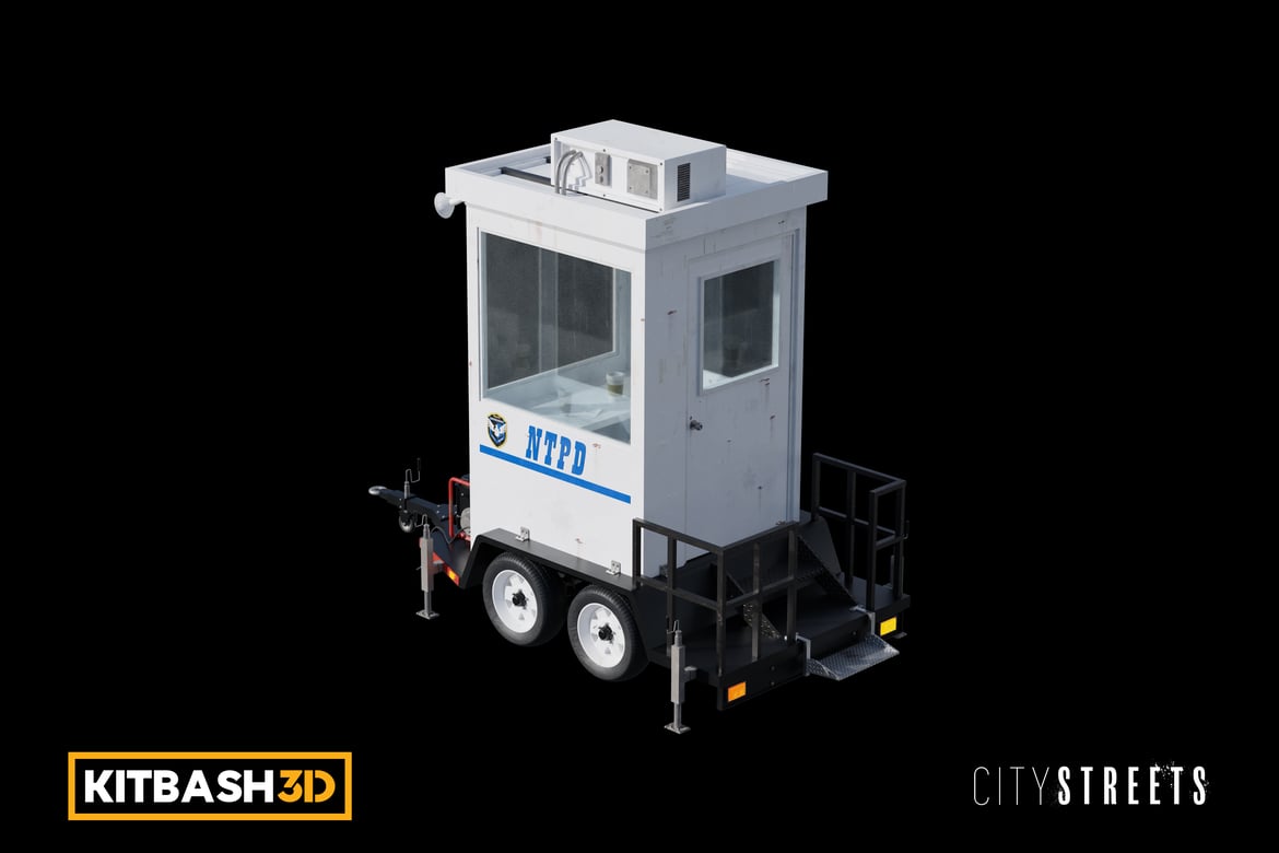 Download Kitbash: City Streets - Mobile Police Booth 3D Model