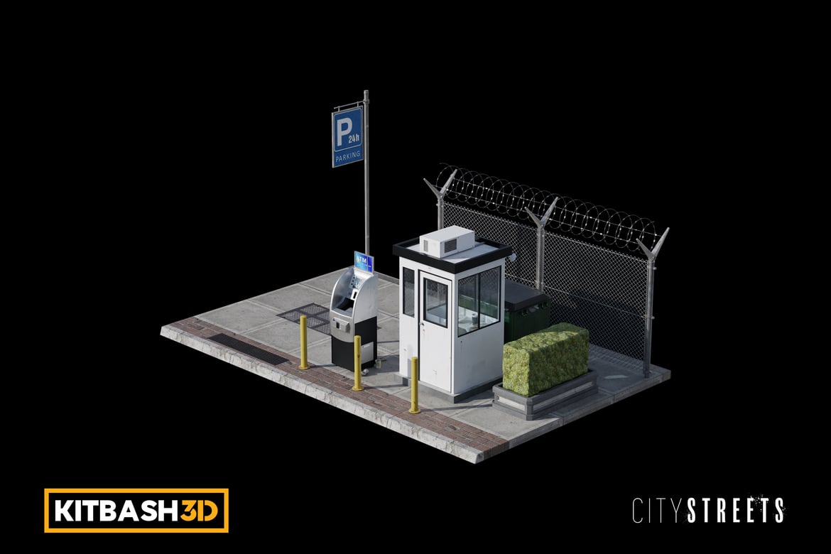 Download Kitbash: City Streets - Parking Pay Station 3D Model