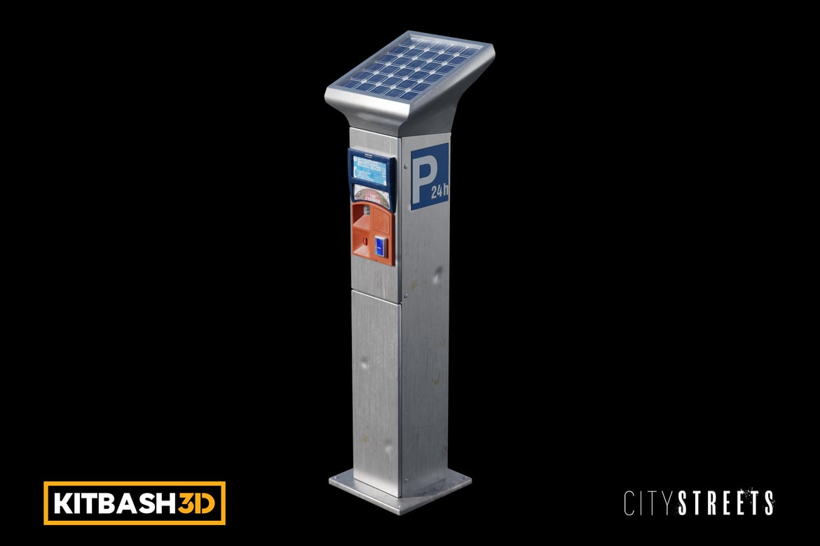 Download Kitbash: City Streets - Parkometer A 3D Model