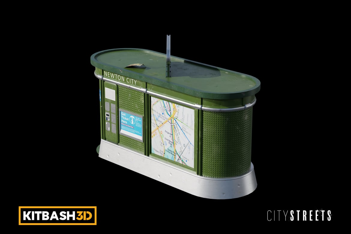 Download Kitbash: City Streets - Public restroom 3D Model