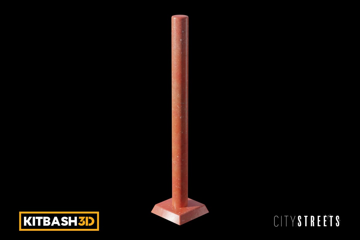 Download Kitbash: City Streets - Road Cone B 3D Model