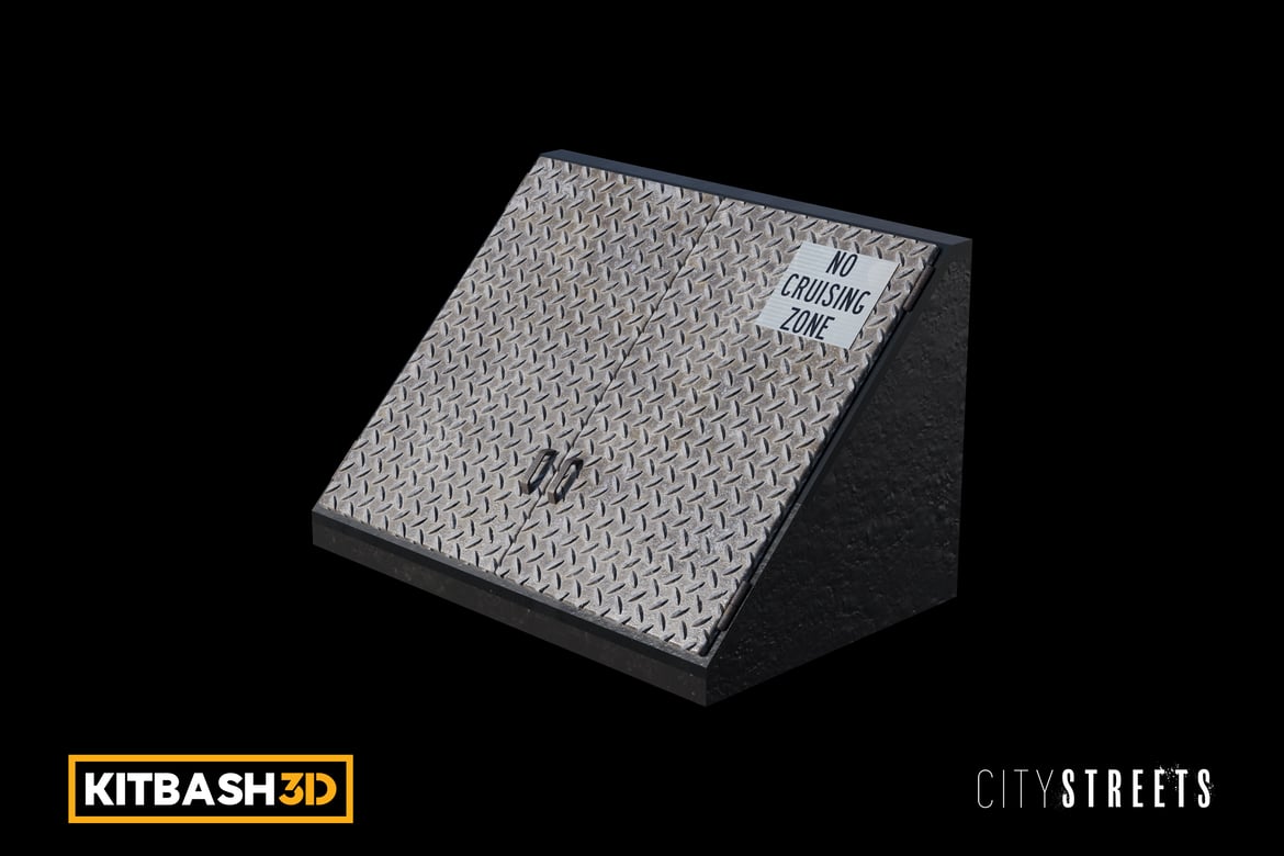 Download Kitbash: City Streets - Sewer Entrance A 3D Model