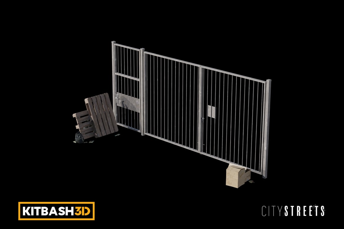 Download Kitbash: City Streets - Steel Security Gate 3D Model