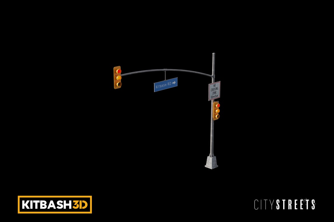 Download Kitbash: City Streets - Traffic Lights C 3D Model