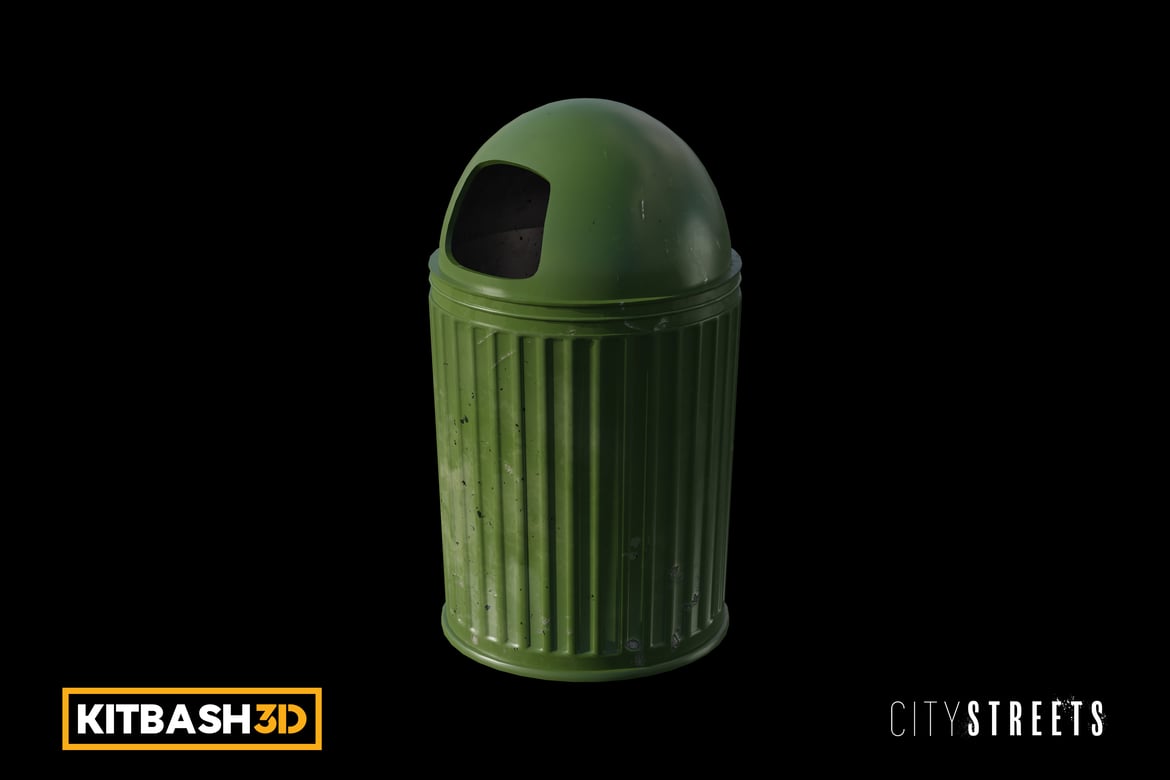 Download Kitbash: City Streets - Trash Can C 3D Model