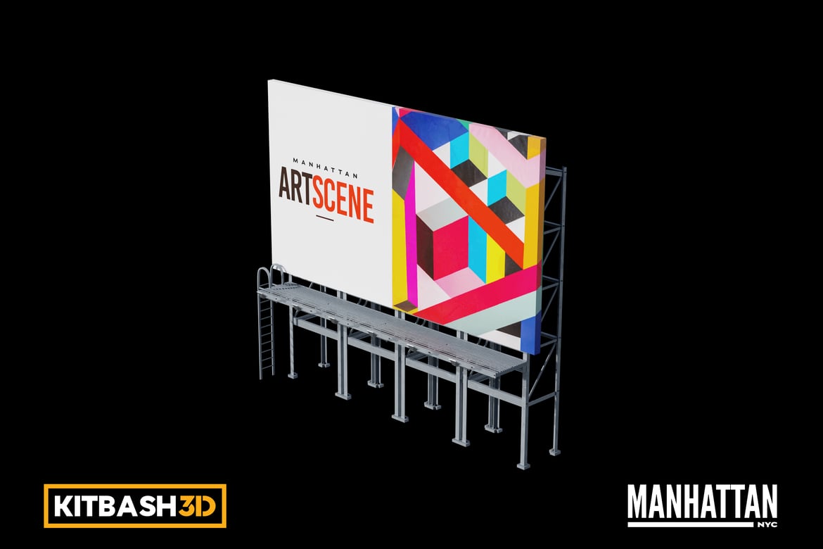 Download Kitbash: Manhattan - Billboard F 3D Model