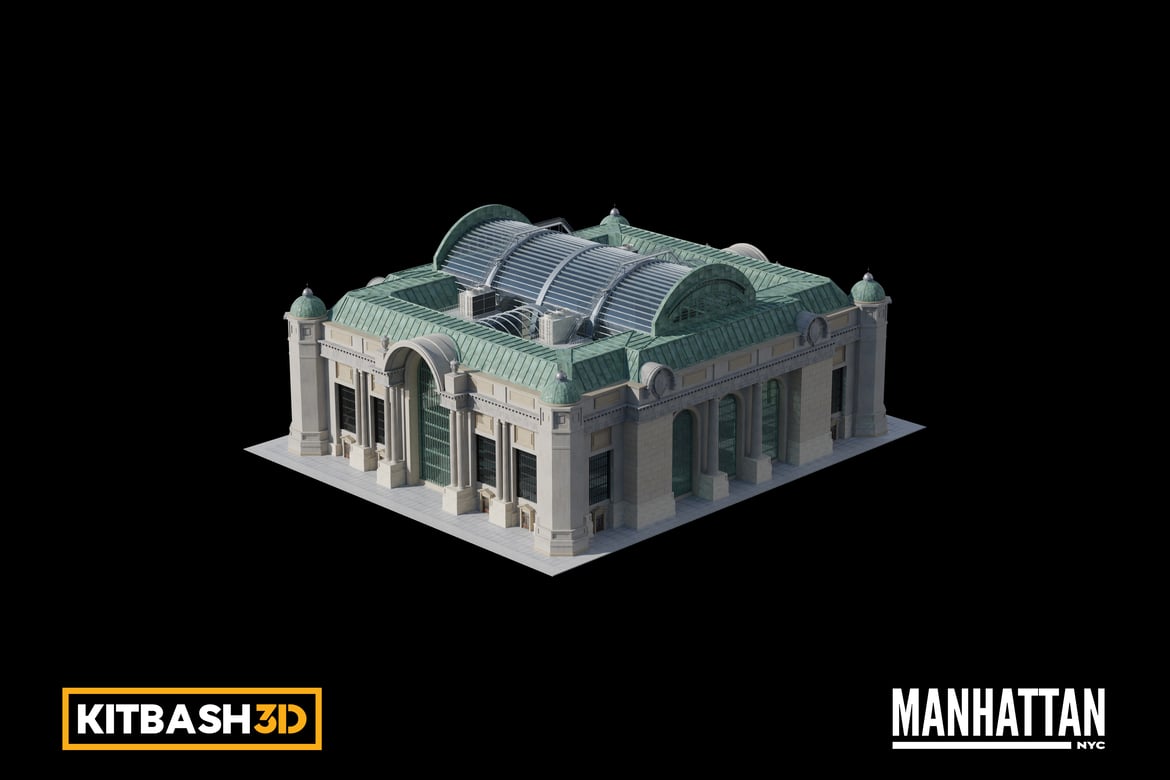 Download Kitbash: Manhattan - Central Train Station 3D Model