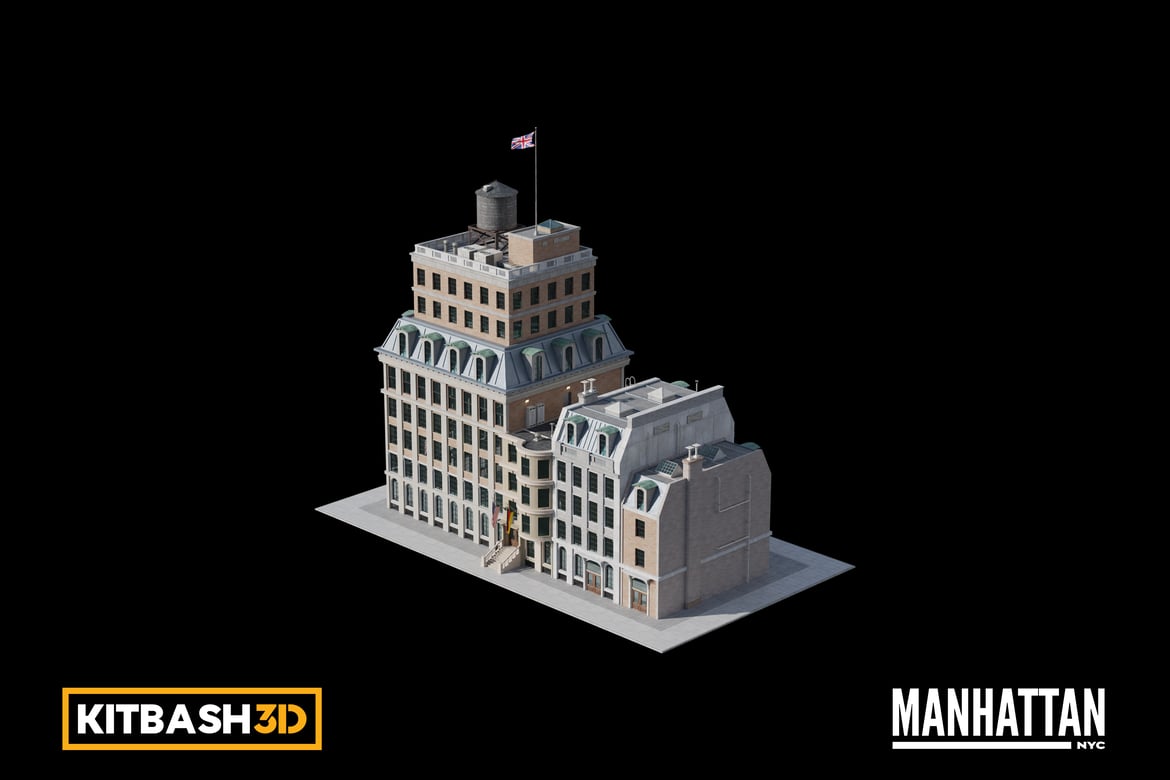 Download Kitbash: Manhattan - Embassy 3D Model