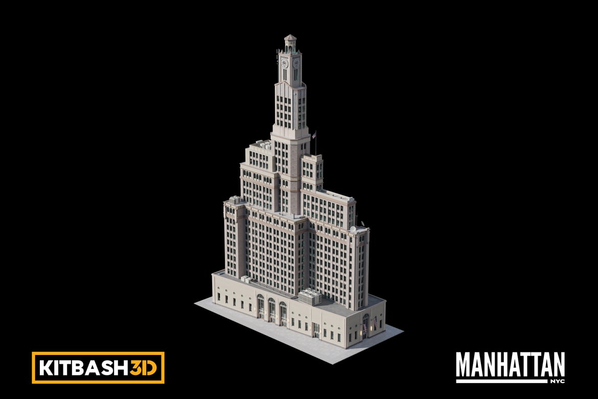 Download Kitbash: Manhattan - Financial Building 3D Model