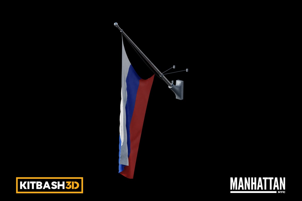 Download Kitbash: Manhattan - Flag C 3D Model