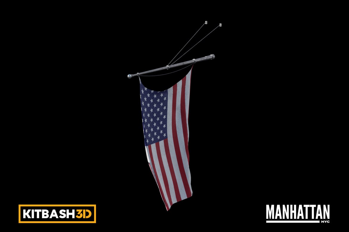 Download Kitbash: Manhattan - Flag D 3D Model