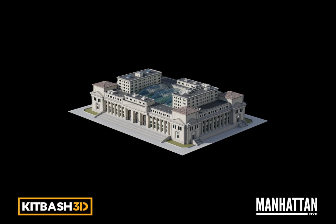 Download Kitbash: Manhattan - History Museum 3D Model