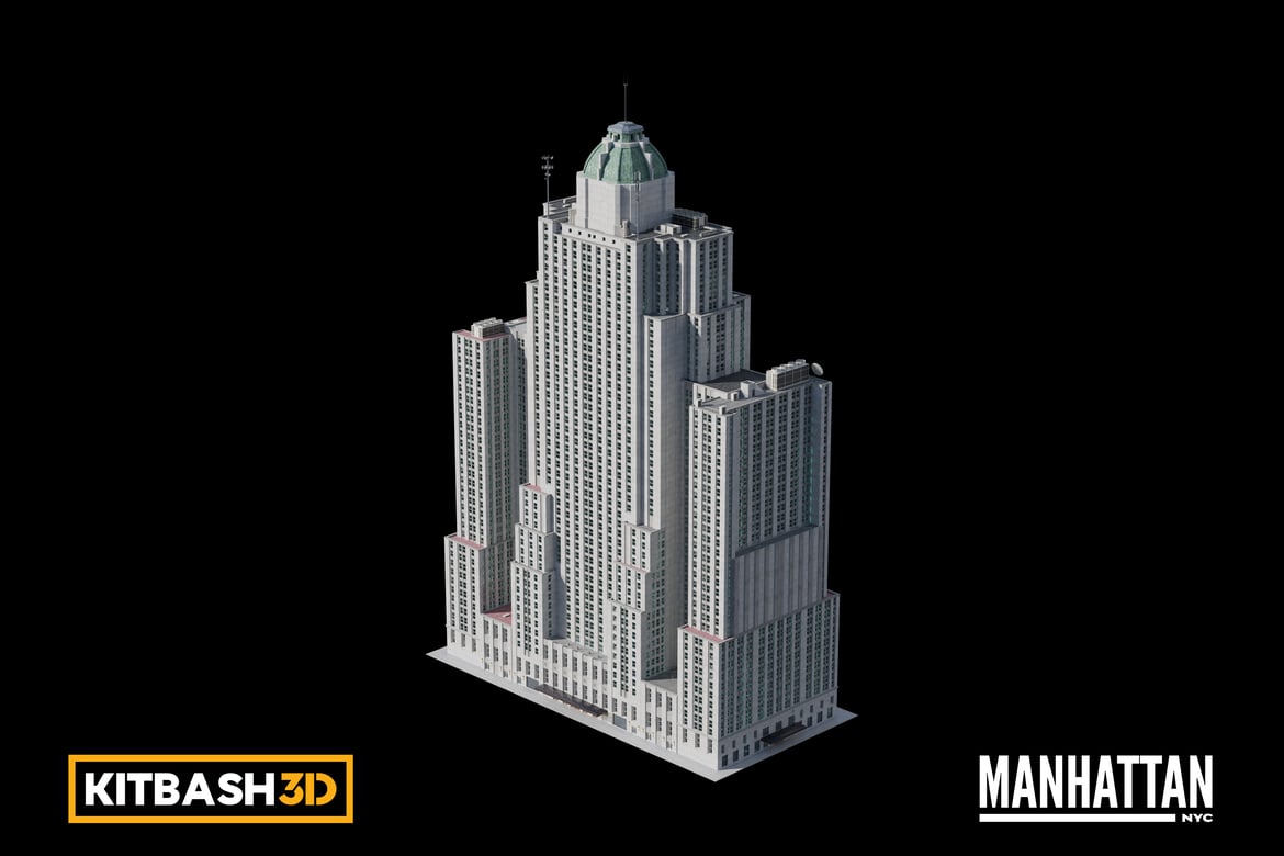 Download Kitbash: Manhattan - Hotel Tower 3D Model