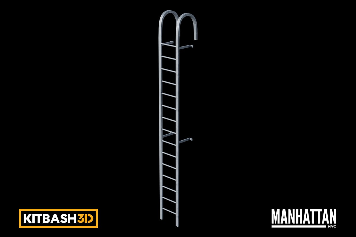 Download Kitbash: Manhattan - Lamp B 3D Model