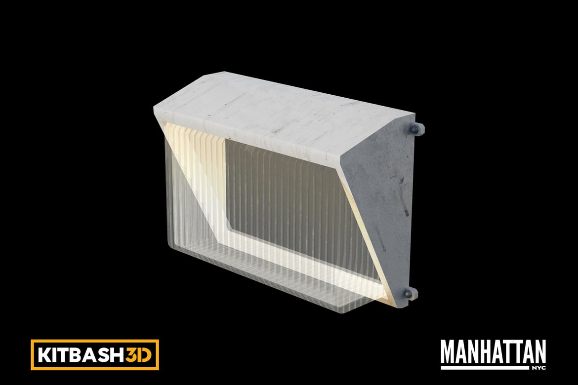 Download Kitbash: Manhattan - Lamp C 3D Model