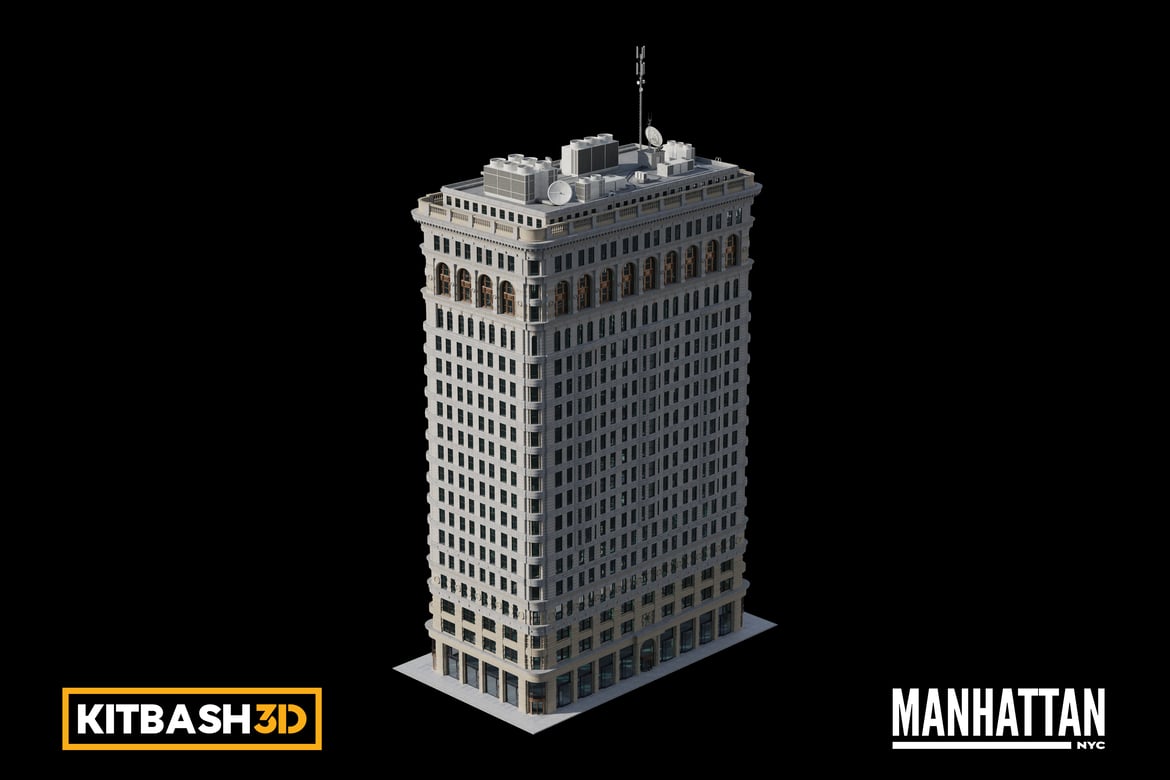 Download Kitbash: Manhattan - Office Building A 3D Model